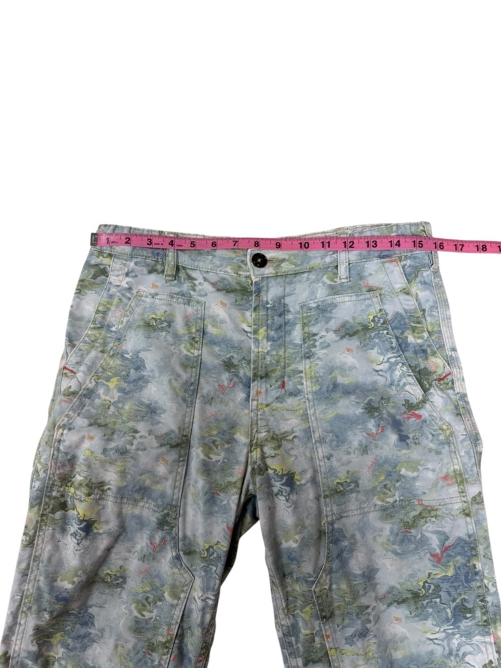 Pilcro The Roamer Pants | Lily Pad Pond Painted Water Colour - Size 28 - Picture 11 of 16
